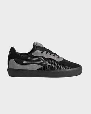 Lakai Footwear Essex Black Grey Suede Skateboard Skate Schuhe Sneaker Turnschuhe