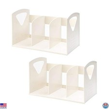 2 Pack Small Desktop Bookshelves, Magazine Holders for Home, School, Office