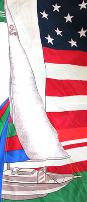 【レア】ポロラルフローレン　マキシスカート　アメリカ国旗　総柄　CP-93 POLO RALPH LAUREN 100% Mulberry Silk Dress USA Flag CP RL-93