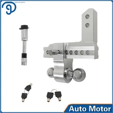 2" Receiver 8" Drop 12500 lb Adjustable Towing Hitch Dual Ball Mount Trailer