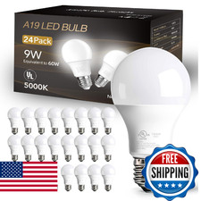 Dalattin 24pk Led A19 Bulbs Daylight White 5000k 60w Equivalent