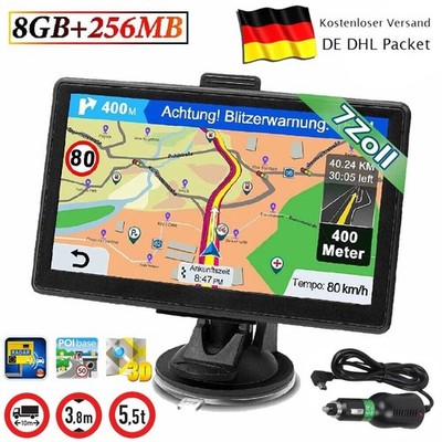 7'' Zoll GPS Navi Navigation für Auto LKW PKW Navigationsgerät 8GB+256MB  EU  FM