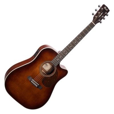 Cort MR500E BR Dreadnought Westerngitarre Tonabnehmer Cutaway Fichte Brown Burst