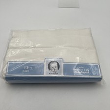 NEW Gerber 12 pack Birdseye 3-ply prefold White Cloth Diapers 14" x 20" Cotton