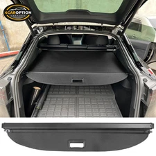 Fits 20-22 Tesla Model Y CF Texture Style Retractable Rear Cargo Trunk Cover