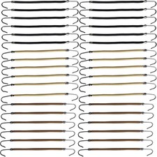 Hair Tie Elastic Hook Ponytail Holder 36PCS Black Coffee Apricot