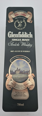 Vintage Glenfiddich Single Pure Malt Scotch Whisky Metal Box 750 ml ''Distillery''