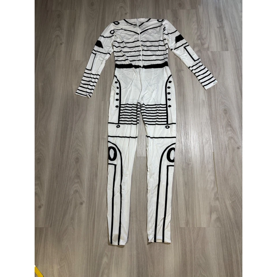 Disfraz de robot asesino Leg Avenue para mujer blanco negro L/G traje de gato disfraz de Halloween Foto 3 de 4