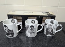 Boxed Set of 3 x Royal Doulton China Elvis Mugs