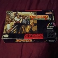 Spectrum HoloByte Soldiers of Fortune Super Nintendo SNES Box Manual Included