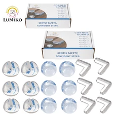 LuNiko Kit Protector Esquinas Mesa 36 Pcs Transparente Protección para Bebés