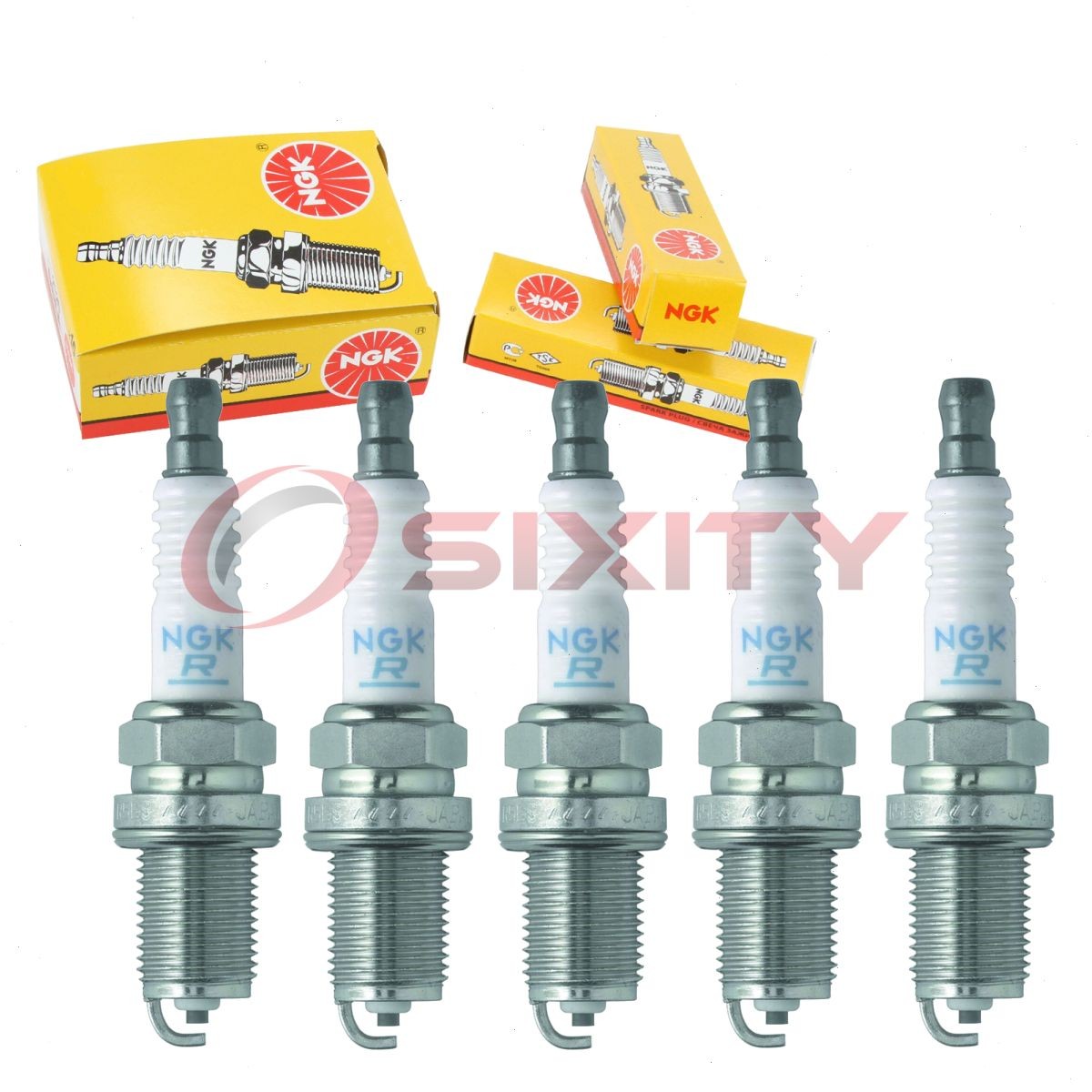5 pcs NGK Standard Spark Plugs for 1998-2007 Volvo V70 2.3L 2.5L 2.4L L5 - cw