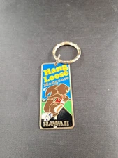 Vtg 1980's HANG LOOSE Hawaii Keychain Key Ring *5-1G