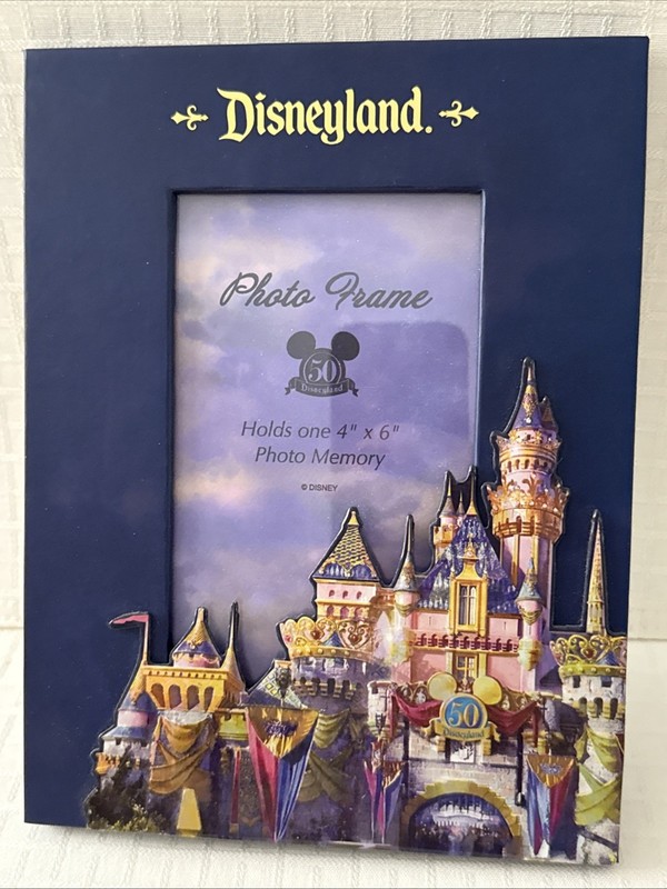 Disneyland Picture Frame 50th Anniversary Castle Picture Frame 4x6