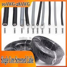 Single Core Screened Audio Cable Shielded Wire 10AWG-28AWG 300V Electronic wire