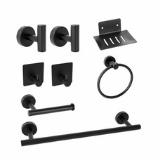 8 Teile Badzubeh&ouml;r-Set aus Rostbest&auml;ndiger Edelstahl Badezimmer-Set Mit