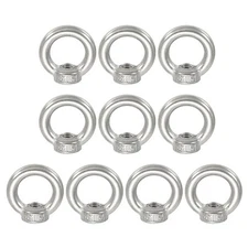 10Pcs Lifting Eye Nut M5, Thread Ring Shoulder Metric Eye Nuts Fastener