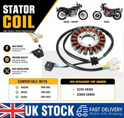 Magneto Motor Stator Generator Spule passend für Suzuki GN250 1982-2001/TU250 1997-2016