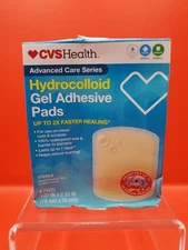 CVS Advanced Cate Hydrocolloid Gel Adhesive Pads Sterile 3" x 2.3" / 4 Count