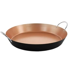 Stonefire Carbon Steel Nonstick 16 Inch Paella Pan in Copper