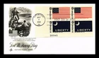 US COVER FORT MCHENRY AND FORT MOULTRIE FLAGS FDC PLATE BLOCK ARTCRAFT