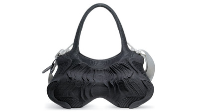 3D Druck Handtasche Schwarz | Designer Tasche Modern Flexibel Robust | Unikat