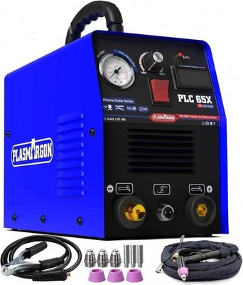 PLC65 110V/220V 65A Plasma Cutter Machine Pilot Arc IGBT DC Inverter LED Display