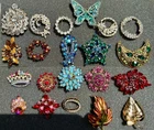 New ListingLot of 21 Vintage Brooches Costume Jewelry