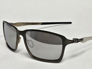 Oakley Tincan Flat Silver Metal Polarized Designer Sport Sunglasses