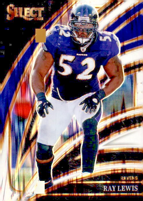 2025 Panini Select - Club Level Ray Lewis #299 White Shock Prizm /799