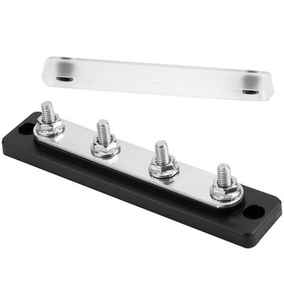 4P 150A Power Distribution Block, 3/8 Common Bus Bar, Marine Battery Terminal