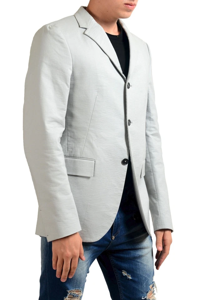 Abrigo deportivo Jil Sander gris de tres botones para hombre talla 40 42 Foto 2 de 4