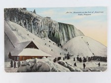 Antique Postcard Ice Mountain at Foot of American Falls Niagara NY VTG  D239