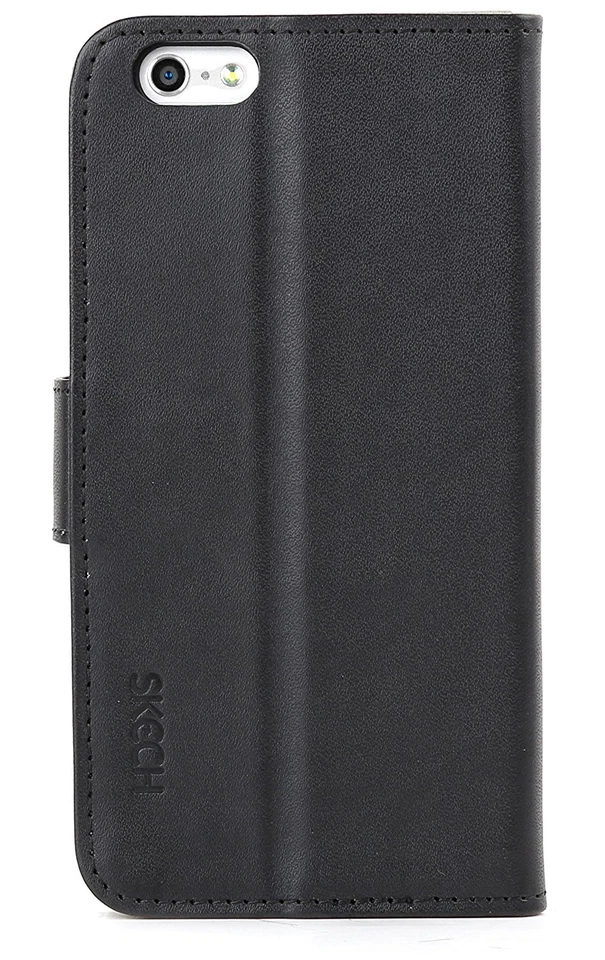 Skech Polo Book Leather Wallet Case For Iphone 6s/6, Black — 第 3/4 张图片