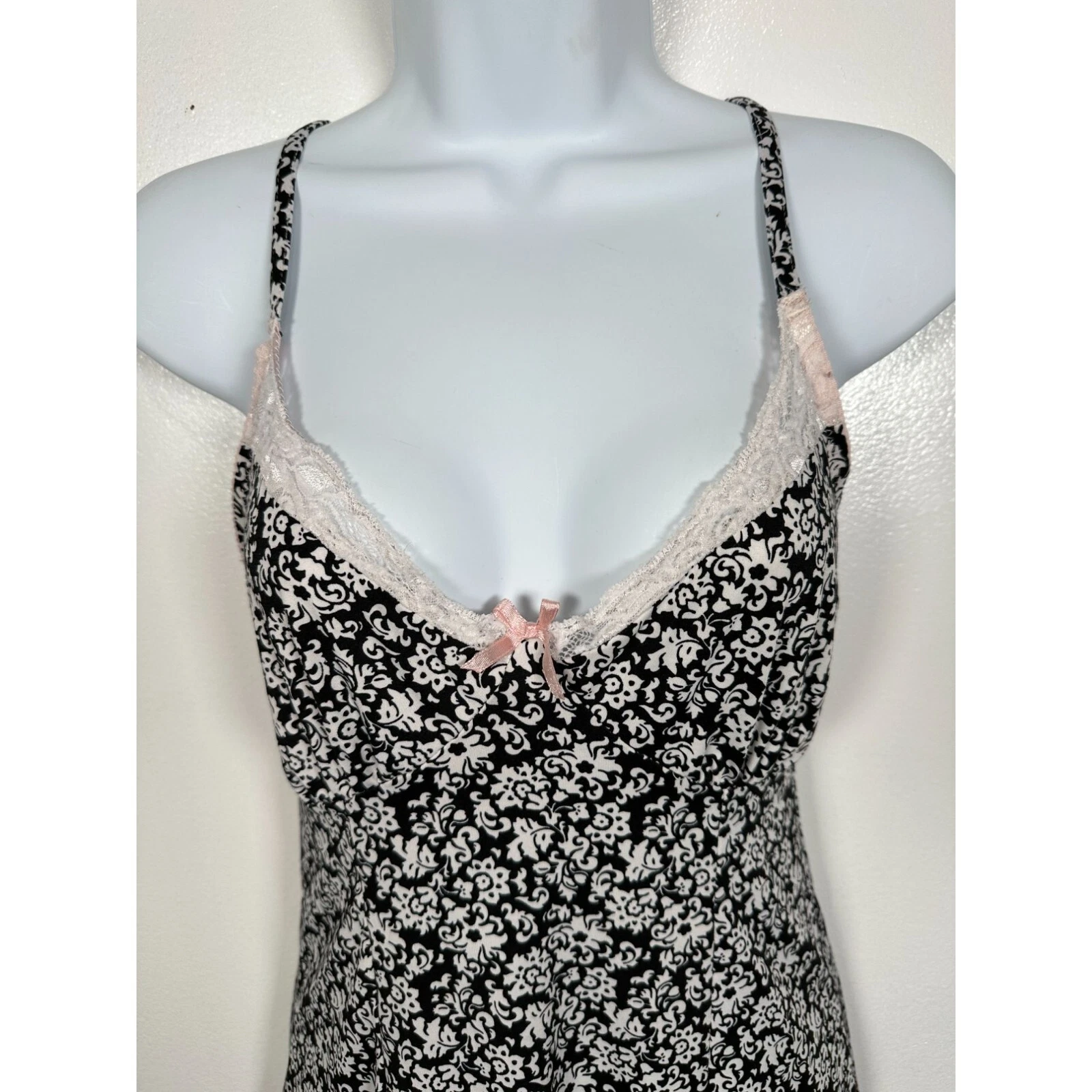 VALENTINO Abito Marilyn Monroe Piccolo Cami floreale donna nero bianco sexy sweetheart