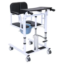 Multi-function Patient Lift Wheelchair Transfer Lifter 180° Split Seat 330 lb
