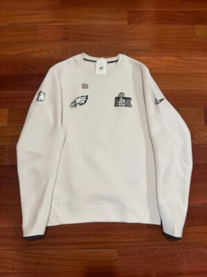 Nike Eagles Super Bowl LIX Opening Night Tech Pullover Sweatshirt Crew Size S-M