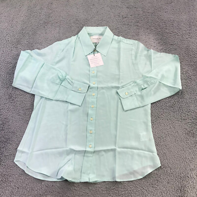 The Shirt by Rochelle Behrens Top Womens Large  Button Up Essentials Icon Mint d