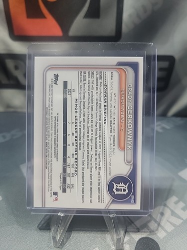 2024 Bowman Chrome 1st Bowman Auto Autograph BRADY CERKOWNYK Detroit Tigers - Picture 2 of 2