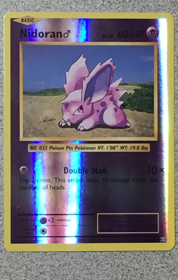 POKEMON - NIDORAN 43/108 - XY EVOLUTIONS - COMMON - REVERSE HOLO