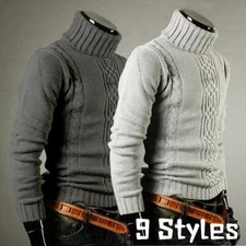 Men's Turtleneck Soft Sweater 2025 Warm Knitted Autumn/winter Pullover Jumper