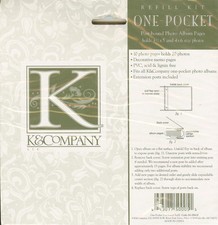 One Pocket Refill Kit, Scrapbook Supplies K COMPANY - NEW, K1-PAGE