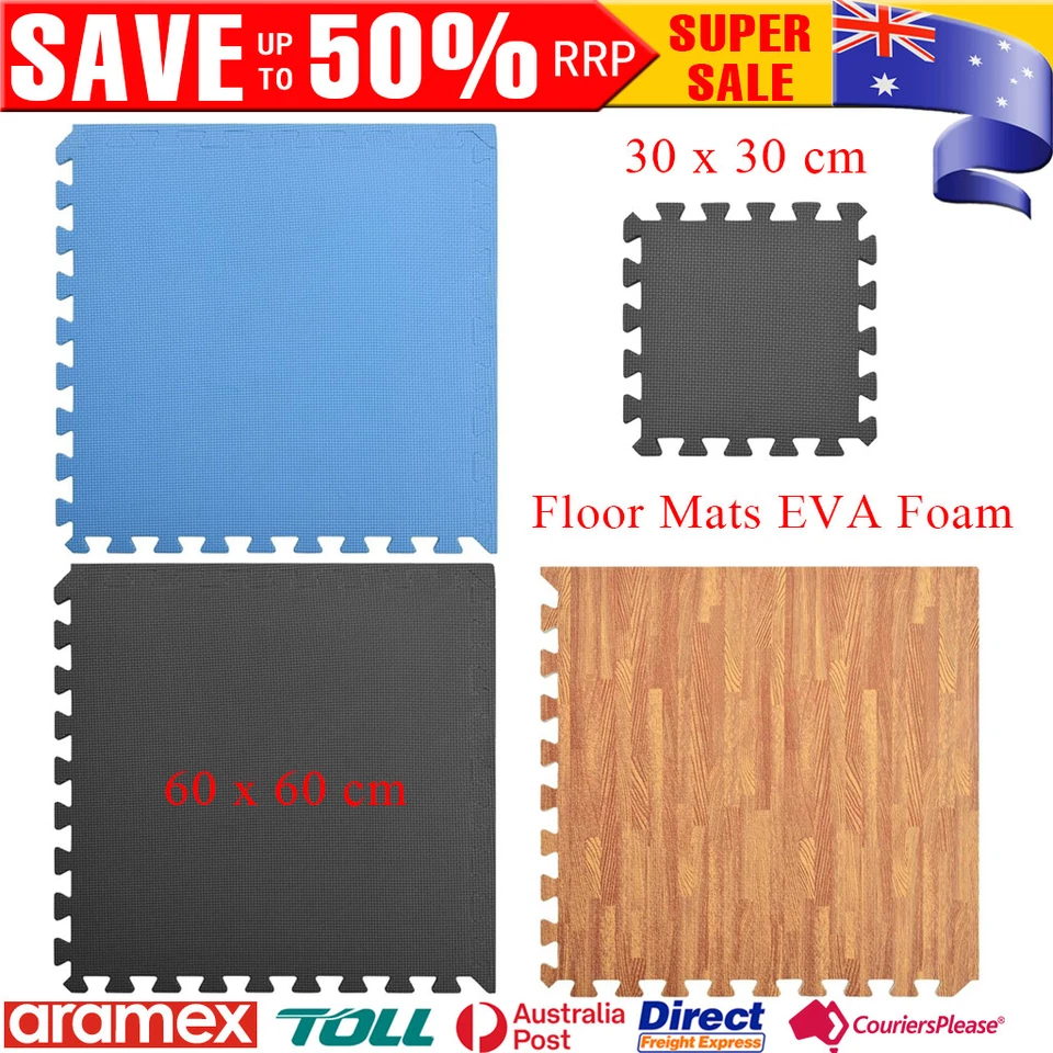 6/12/24/54 pcs Heavy Duty EVA Foam Floor Mats Flooring Gym Yoga exercise Tiles - image 1 of 1