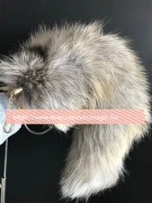 Wholesale Natural Golden island Fox Tail Fur Tail Keychain Cosplay Bag Charm