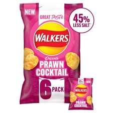 Walkers Delicate Prawn Cocktail Crisps 6 x 25g