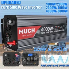 4000W Pure Sine Wave Power Inverter 24v To 110v Converter For Boat Car Camping