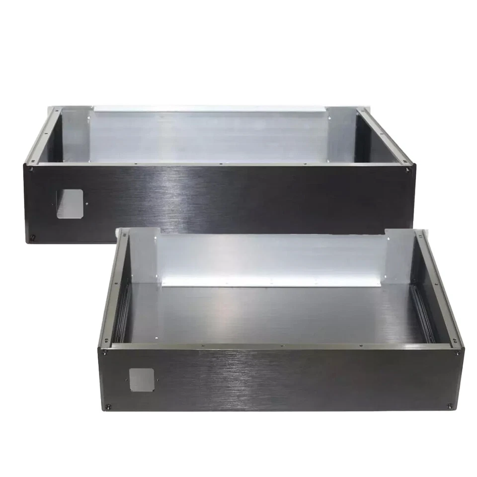 Hágalo usted mismo HiFi Clase A AB Amplificador Caja de Aluminio Audio Chasis Tamaño W412 D430 H90mm Foto 2 de 4