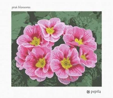 Pink Blossoms Needlepoint Kit or Canvas