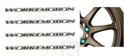 4 PCS WORK EMOTION XT7 XD9 XT-7 XD-9 WHEELS RIM DECAL STICKER VINYL