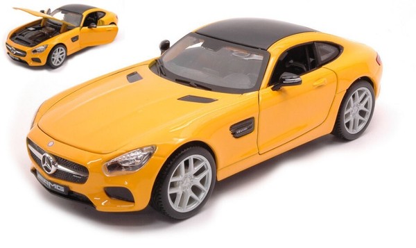 Maisto 1/24 Mercedes Amg Gt Gelb Modellbau Statisches Modell Diecast-image